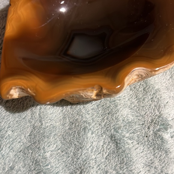 Vintage Agate ashtray/ trinket dish - Picture 7 of 8